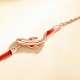 925 Silver Koi Fish Lotus Star Red String Bracelet 925 Silver Koi Fish Lotus Star Red String Bracelet