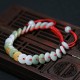 Round Jade Lucky Red String Weave Bracelet Round Jade Lucky Red String Weave Bracelet