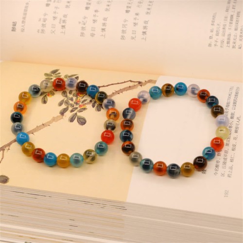 Colorful Candy Agate Strength Healing Bracelet Colorful Candy Agate Strength Healing Bracelet
