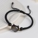 Silver Sheen Obsidian Strawberry Quartz Cat Bracelet Silver Sheen Obsidian Strawberry Quartz Cat Bracelet
