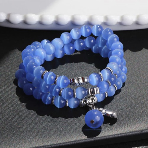 Cat Eye PiXiu Support Triple Wrap Bracelet