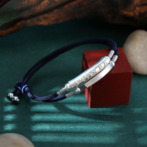 999 Silver Om Mani Padme Hum Peace Bracelet 999 Silver Om Mani Padme Hum Peace Bracelet
