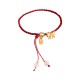 Peach Blossom Bow Knot Fu Character Charm Bracelet