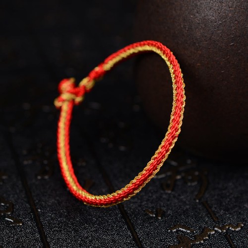 Two-Color Rope Eight Thread Peace Knot Bracelet Two-Color Rope Eight Thread Peace Knot Bracelet