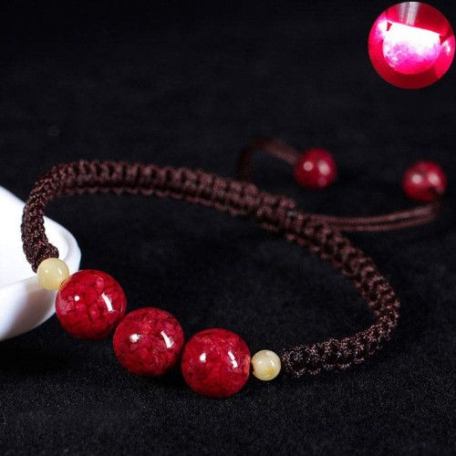 Cinnabar Red String Bracelet for Kids