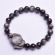 Silver Sheen Obsidian Fox Protection Bracelet Silver Sheen Obsidian Fox Protection Bracelet