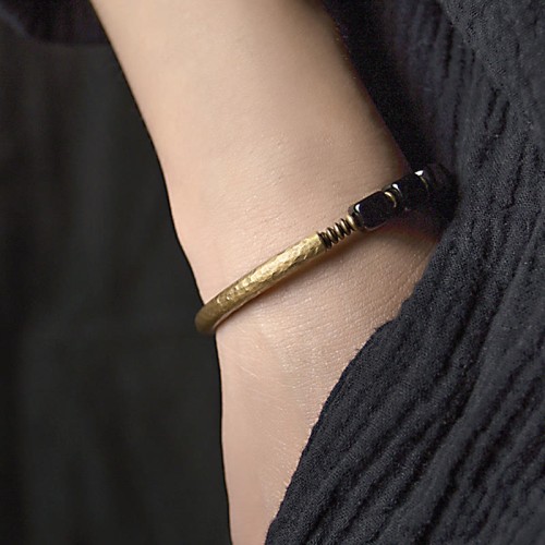 Obsidian Crystal Copper Strength Couple Bracelet