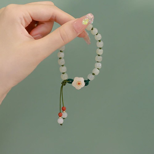 Jade Peach Blossom Luck Bracelet