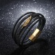 Feather Multilayer Leather Titanium Calm Bracelet Feather Multilayer Leather Titanium Calm Bracelet