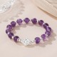 925 Silver Amethyst Lotus Spiritual Bracelet 925 Silver Amethyst Lotus Spiritual Bracelet