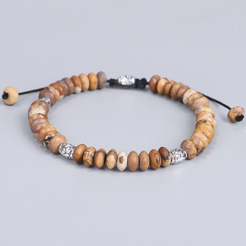 Picture Jasper Positive Beads Bracelet Picture Jasper Positive Beads Bracelet