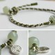 Plum Blossom Jade Prosperity Braided Bracelet
