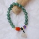 Cyan Jade Lotus Amethyst Crystal Healing Bracelet Cyan Jade Lotus Amethyst Crystal Healing Bracelet