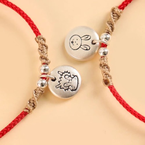 Handmade 999 Silver Year of the Dragon Luck Bracelet
