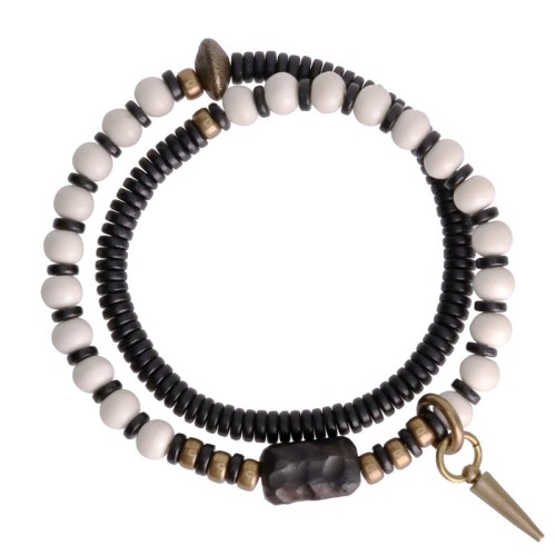Yak Bone Ebony Wood Copper Strength Bracelet Yak Bone Ebony Wood Copper Strength Bracelet