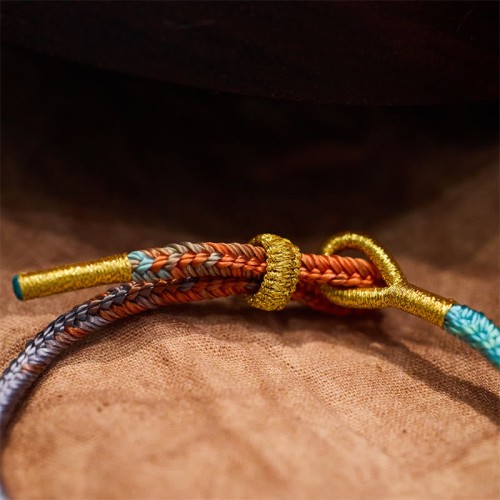 Colorful Rope Eight-Thread Peace Knot Bracelet