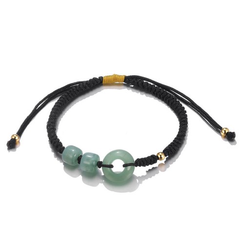 Green Aventurine White Jade Couple Bracelet