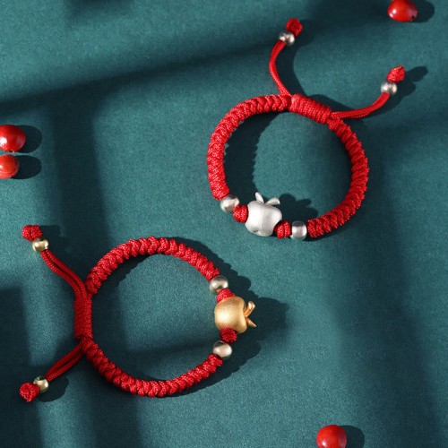 999 Sterling Silver Red Rope Kids Luck Bracelet 999 Sterling Silver Red Rope Kids Luck Bracelet