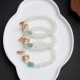 White Agate Red Agate Money Bag Fu Character Bracelet White Agate Red Agate Money Bag Fu Character Bracelet