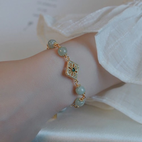 Hetian Jade Bead Luck Chain Bracelet Hetian Jade Bead Luck Chain Bracelet