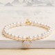 14K Gold Plated Pearl Crystal Shell Charm Bracelet 14K Gold Plated Pearl Crystal Shell Charm Bracelet