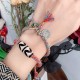 Tibetan Om Mani Padme Hum Silver Dzi Bead Protection Bracelet Tibetan Om Mani Padme Hum Silver Dzi Bead Protection Bracelet