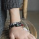 Black Rutilated Quartz Ebony Wood White Crystal Success Bracelet Black Rutilated Quartz Ebony Wood White Crystal Success Bracelet
