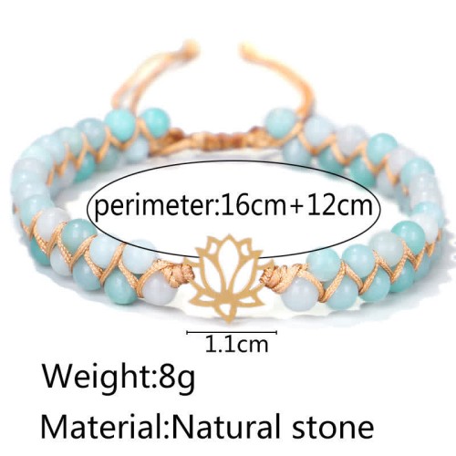Amazonite Lotus Flower Balance Bracelet Amazonite Lotus Flower Balance Bracelet