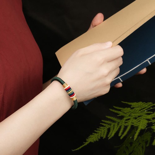 Tibetan Handmade King Kong Knot Five Elements Luck Bracelet Tibetan Handmade King Kong Knot Five Elements Luck Bracelet