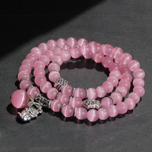 Cat Eye PiXiu Support Triple Wrap Bracelet
