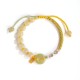 Sterling Silver Hetian Jade Luck Bracelet