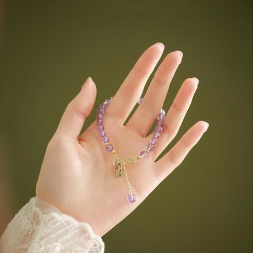 Natural Amethyst Stress-Relief Bracelet