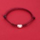 999 Silver Bean Design Luck Connection Braided Bracelet 999 Silver Bean Design Luck Connection Braided Bracelet