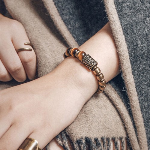 Tiger Eye Stone Copper Protection Bracelet Tiger Eye Stone Copper Protection Bracelet