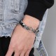 Dragon Leather Titanium Steel Luck Braided Bracelet Dragon Leather Titanium Steel Luck Braided Bracelet