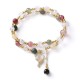 Multicolored Rutilated Quartz Fox Protection Bracelet Multicolored Rutilated Quartz Fox Protection Bracelet