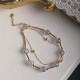 Moonstone Positive Charm Chain Bracelet Moonstone Positive Charm Chain Bracelet