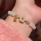 Jade Peach Blossom Pearl Luck Bracelet
