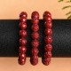 Cinnabar Om Mani Padme Hum Lotus Bracelet