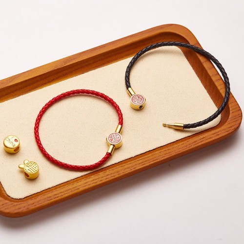 Fu Character Blessing Leather Buckle Bracelet Fu Character Blessing Leather Buckle Bracelet