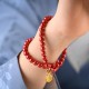 Tibetan Cinnabar Green Aventurine Luck Bracelet