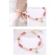 14K Gold Plated Strawberry Quartz M枚bius Loop Bracelet