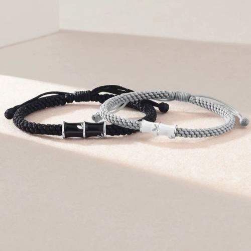 Bamboo Pattern Healing Couple Rope Bracelet