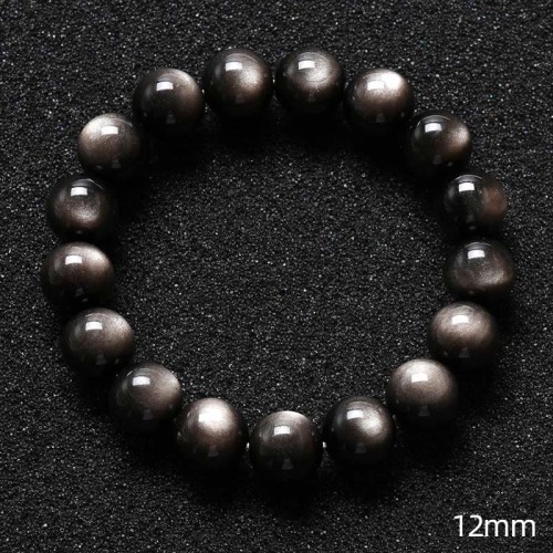 Silver Sheen Obsidian Protection Bracelet Silver Sheen Obsidian Protection Bracelet