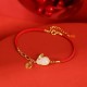 925 Silver Year of the Rabbit Hetian White Jade Luck Bracelet 925 Silver Year of the Rabbit Hetian White Jade Luck Bracelet