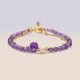 14K Gold Plated Amethyst Crystal Healing Chain Bracelet 14K Gold Plated Amethyst Crystal Healing Chain Bracelet