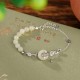 925 Silver Hetian Jade Peace Lotus Luck Bracelet 925 Silver Hetian Jade Peace Lotus Luck Bracelet