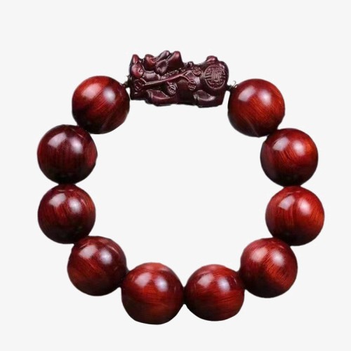 Small Leaf Red Sandalwood PiXiu Bracelet Small Leaf Red Sandalwood PiXiu Bracelet