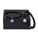 Black Onyx Crystal Stone Love Heart Protection Couple Bracelet Black Onyx Crystal Stone Love Heart Protection Couple Bracelet