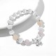 Cat's Eye Lavender Amethyst Rosette Charm Bracelet